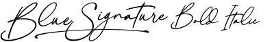 Blue Signature Bold Italic